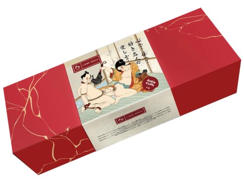 Kožená pouta na nohy Red Rosy