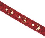 Kožený obojek s vodítkem Red Rosy