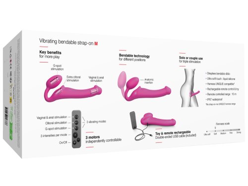 Tvarovatelný samodržící vibrační strapon Strap-On-Me (M)