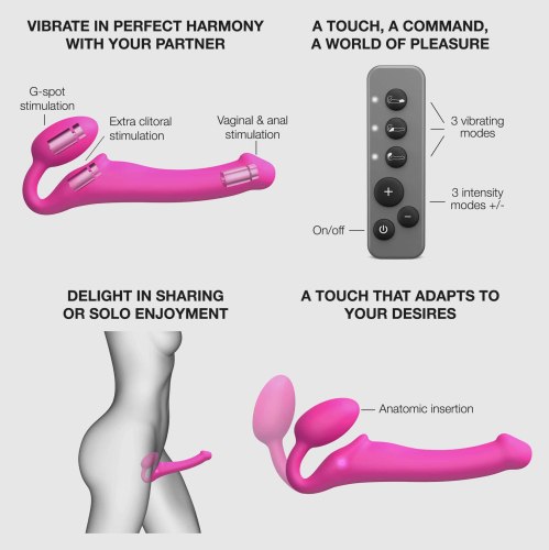 Tvarovatelný samodržící vibrační strapon Strap-On-Me (M)