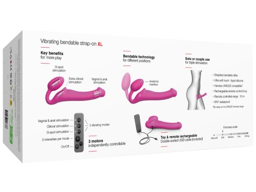 Tvarovatelný samodržící vibrační strapon Strap-On-Me (XL)