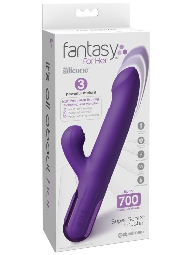 Přirážecí vibrátor s králíčkem Fantasy For Her