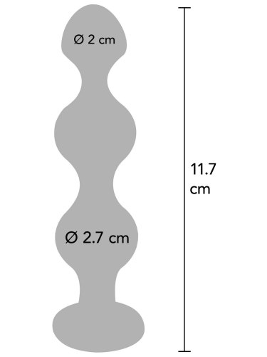 Anální kuličky se šperkem Diamond Star Beads Medium