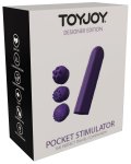 Mini vibrátor + 3 nástavce Pocket Stimulator