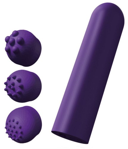 Mini vibrátor + 3 nástavce Pocket Stimulator