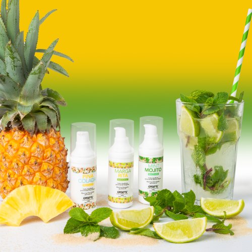 Sada hřejivých intimních masážních olejů Exsens Let's Celebrate!, 3x 30 ml