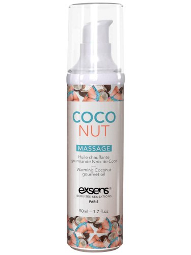 Hřejivý intimní masážní olej Exsens Coconut, 50 ml