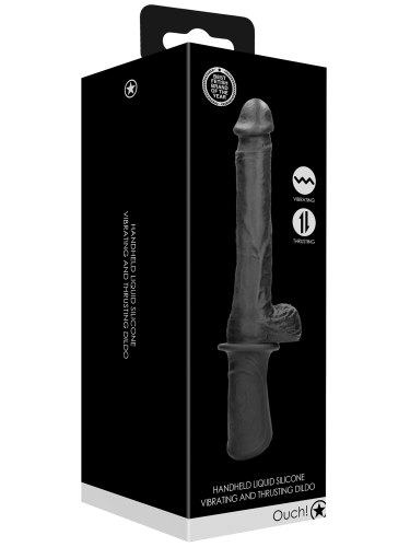 Realistický přirážecí vibrátor s varlaty Ouch!