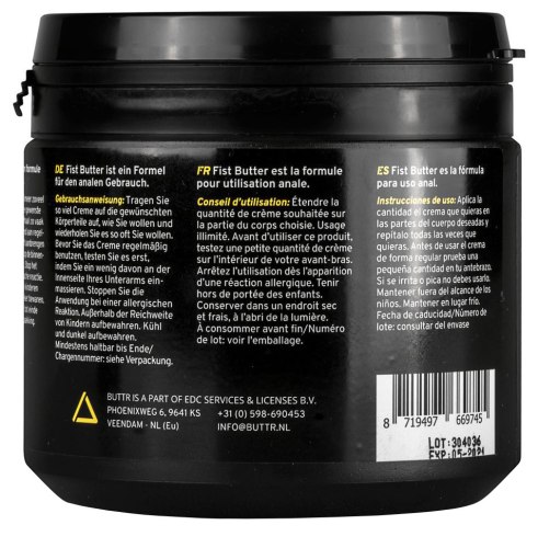 Olejový lubrikační gel BUTTR Fist Butter, 500 ml
