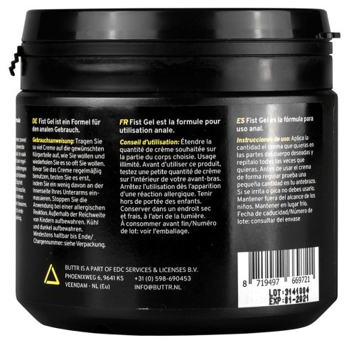 Vodní lubrikační gel BUTTR Fist Gel, 500 ml