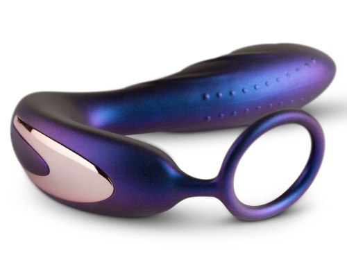 Vibrátor na prostatu s kroužkem na penis Black Hole