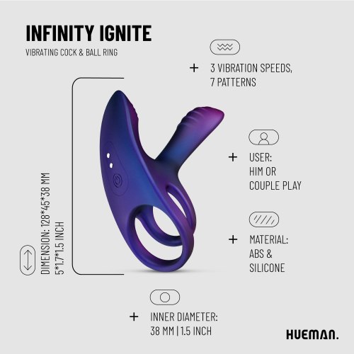 Vibrační erekční kroužek Infinity Ignite