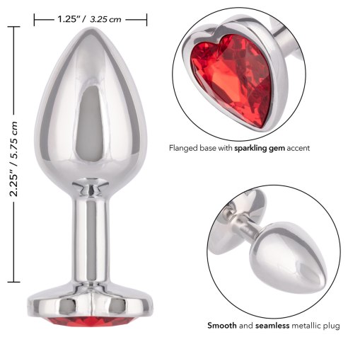 Kovový anální kolík se srdíčkem Jewel Small