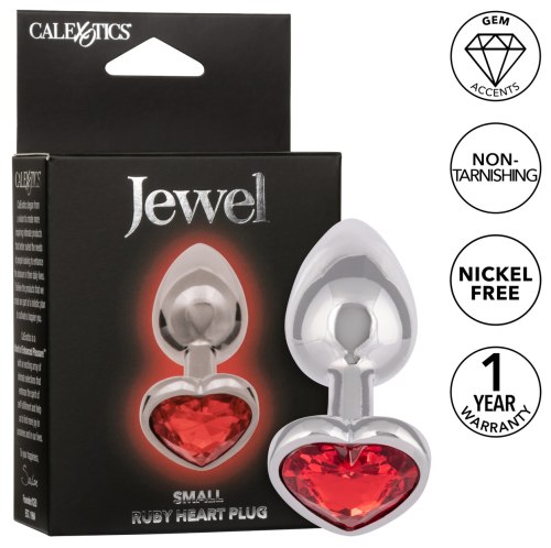 Kovový anální kolík se srdíčkem Jewel Small