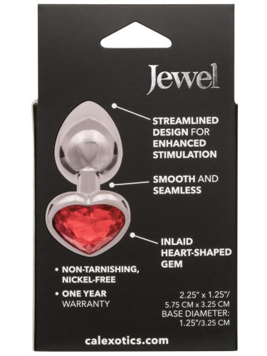 Kovový anální kolík se srdíčkem Jewel Small