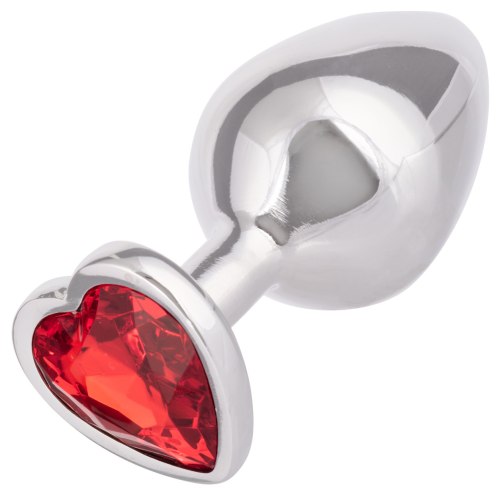 Kovový anální kolík se srdíčkem Jewel Large