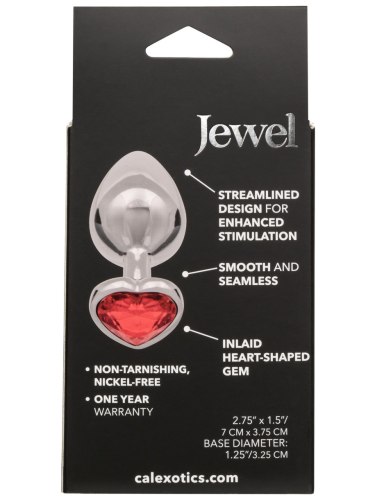 Kovový anální kolík se srdíčkem Jewel Large