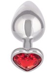 Kovový anální kolík se srdíčkem Jewel Large