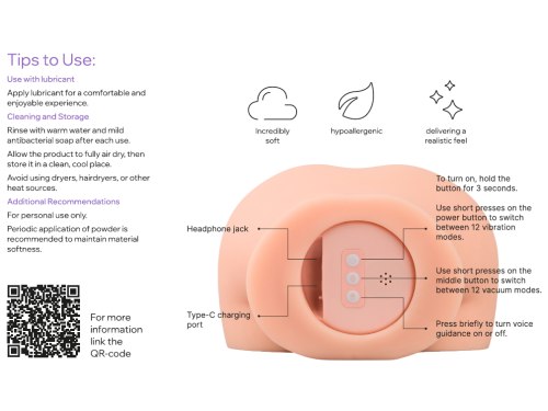 Vibrační a sací realistický masturbátor Cutie Lush