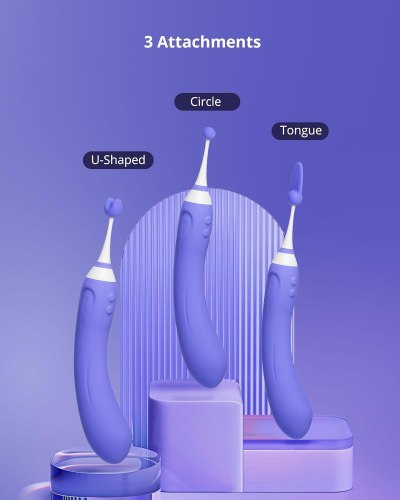 Oboustranný vibrátor se 3 nástavci Hyphy