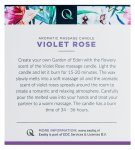 Masážní svíčka Violet Rose, 200 g