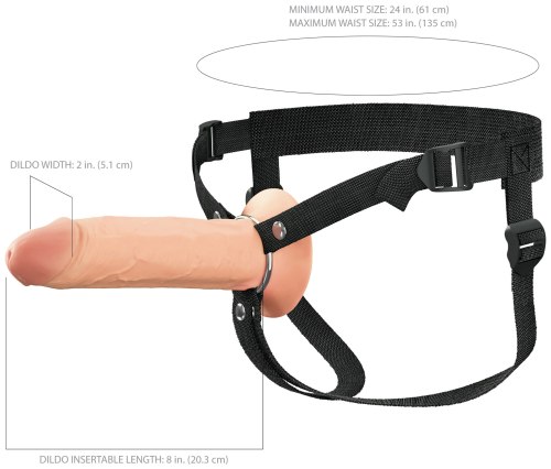 Dutý připínací penis Fantasy X-tensions Elite 8"