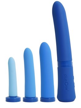 Sada hřejivých vibračních vaginálních dilatátorů plusOne, 4 ks – Vaginální dilatátory