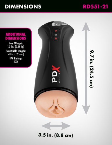 Sací a vibrační umělá vagina Fuck-Gasm