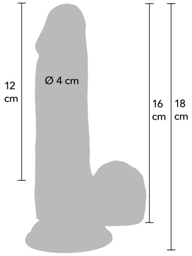 Dildo s přísavkou Inferno Realistic 16 cm