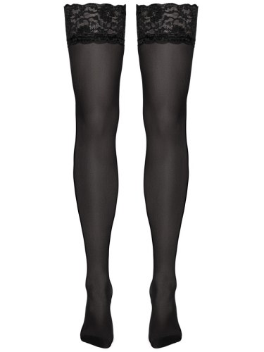 Černé punčochy s krajkovým lemem Cottelli