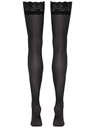 Černé punčochy s krajkovým lemem Cottelli