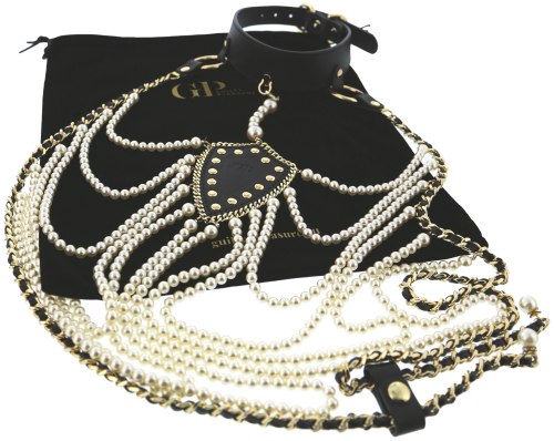 Obojek s perlovými řetízky Guilty Pleasure