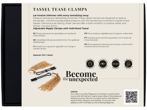 Sponové svorky na bradavky se střapci Guilty Pleasure