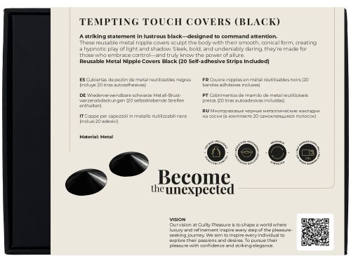 Černé samolepky na bradavky Guilty Pleasure