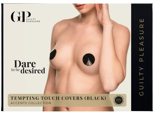 Černé samolepky na bradavky Guilty Pleasure