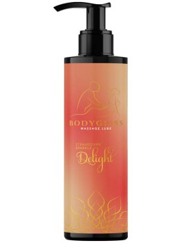 Masážní a lubrikační gel Strawberry Sparkle Delight, 150 ml – Masážní gely