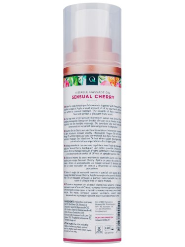 Slíbatelný masážní olej Exotiq Sensual Cherry, 100 ml