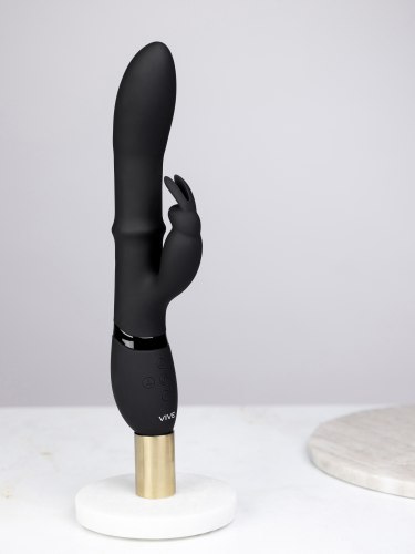 Vibrátor s králíčkem a stimulačním kroužkem Halo