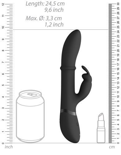 Vibrátor s králíčkem a stimulačním kroužkem Halo