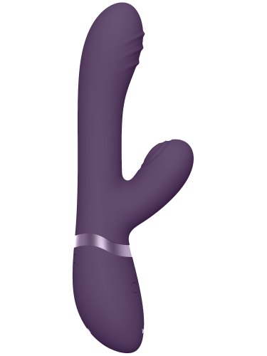 Vibrátor s králíčkem a pohyblivou špičkou Tani