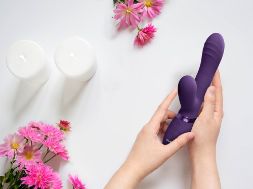 Vibrátor s králíčkem a pohyblivou špičkou Tani