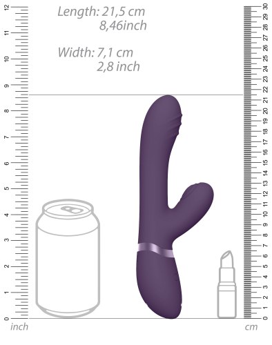 Vibrátor s králíčkem a pohyblivou špičkou Tani