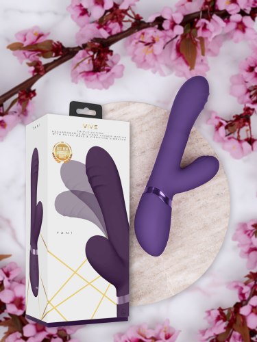 Vibrátor s králíčkem a pohyblivou špičkou Tani