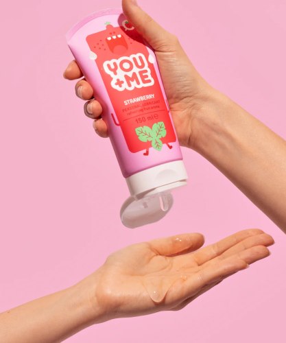 Vodní lubrikační gel s vůní jahod YOU+ME Juicy, 150 ml