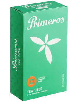 Ztenčené kondomy s vůní tea tree Primeros TEA TREE, 12 ks – Tenké a ultra tenké kondomy