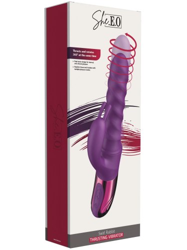 Přirážecí a rotační vibrátor s králíčkem She.E.O