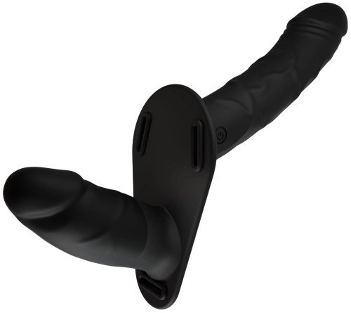 Dvojitý vibrační strap-on Inferno