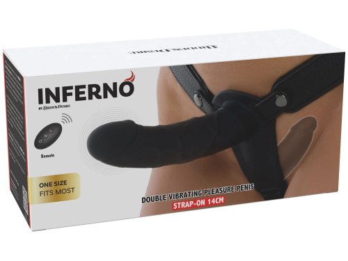 Dvojitý vibrační strap-on Inferno