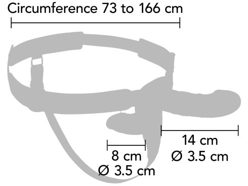 Dvojitý vibrační strap-on Inferno