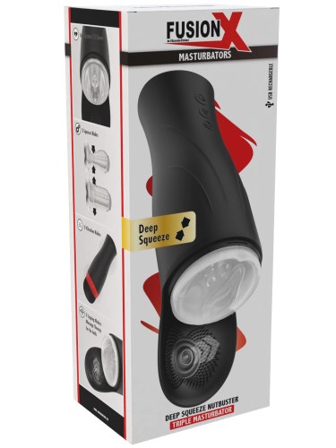 Sací, vibrační a pulzační masturbátor Deep Squeeze Nutbuster